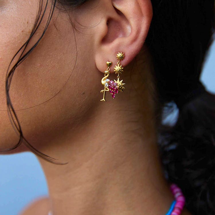 Hultquist Copenhagen Pink Flamingo Earrings — Örhängen